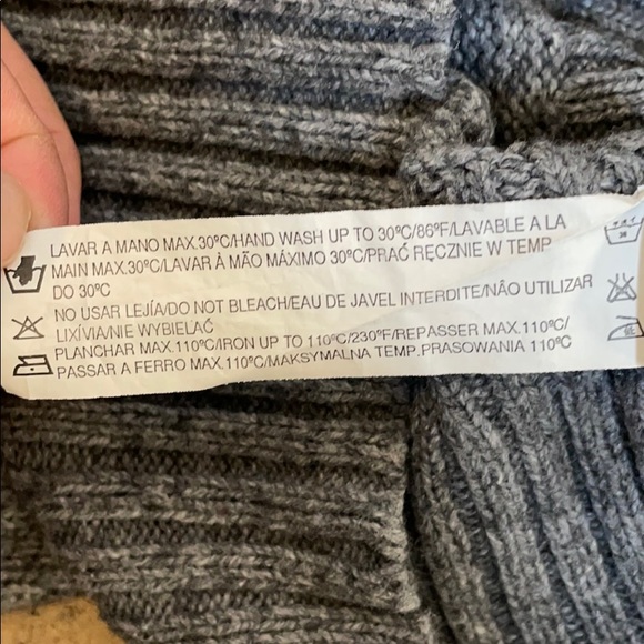 Zara cowl neck sweater gray L - Picture 6 of 11